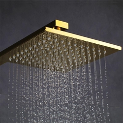 Tub and Shower Fixture Gold and Chrome Two Tone
